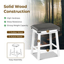 Set of 2 24/30 Inch Dining Bar Stool with Acacia Wood Frame-24 inches