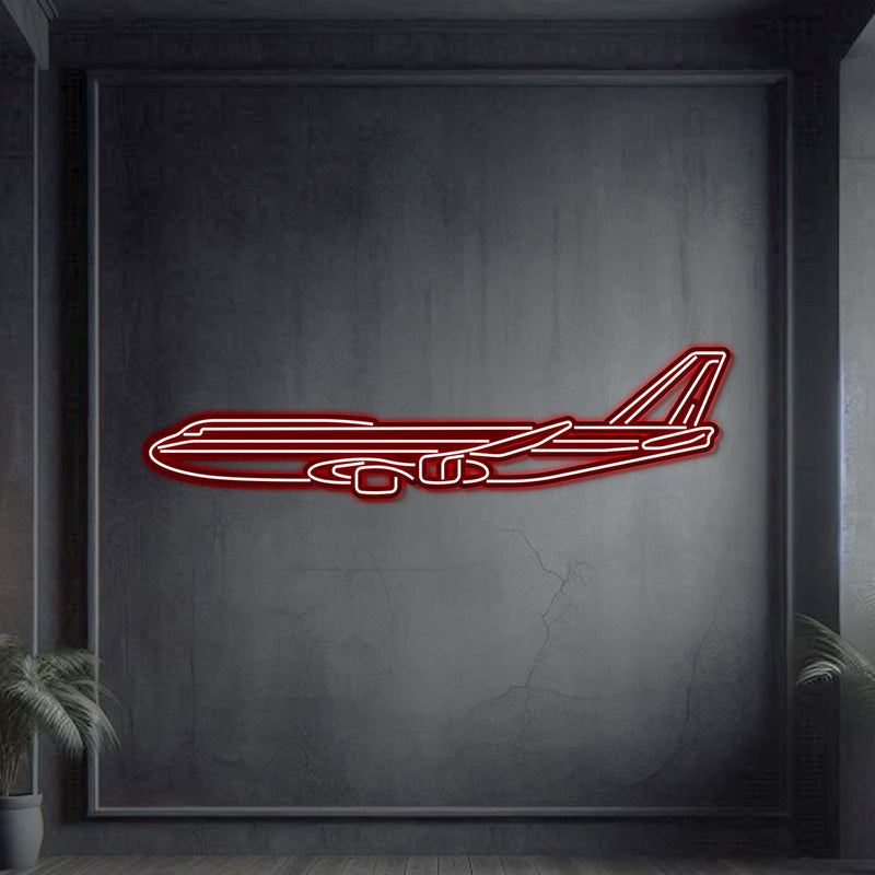 747-8 Metal Neon Aircraft Wall Art - NCN0003