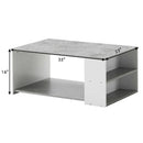 Coffee Table Sofa Side Table with Storage Shelves by LJGDeals