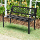 Bench Deck with Steel Frame for outdoor by LJGDeals