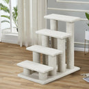 24 Inch 4-Step Pet Stairs Carpeted Ladder Ramp Scratching Post Cat Tree Climber by LJGDeals