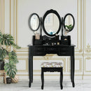 7 Drawer Tri-Folding Mirror Dressing Vanity Makeup Set by LJGDeals