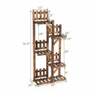 5-Tier Flower Rack Wood Plant Stand 6 Pots Display Shelf by LJGDeals