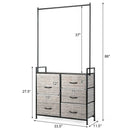 5 Fabric Drawers Dresser with Metal Frame and Wooden Top by LJGDeals