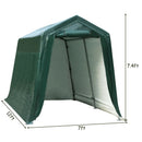 Outdoor Carport Shed with Sidewalls and Waterproof Ripstop Cover by LJGDeals