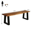 Solid Acacia Wood Patio Bench Dining Bench Seating Chair by LJGDeals