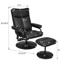 Electric Massage Recliner Chair with Ottoman and Remote Control by LJGDeals