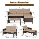 3 Pieces Patio Wicker Rattan Sofa Set by LJGDeals