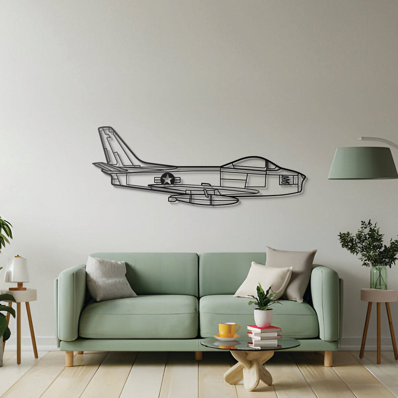 F-86 Sabre Metal Aircraft Wall Art - NCP0082