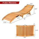 Folding Patio Lounge Chair with Double-Sided Cushioned Seat by LJGDeals