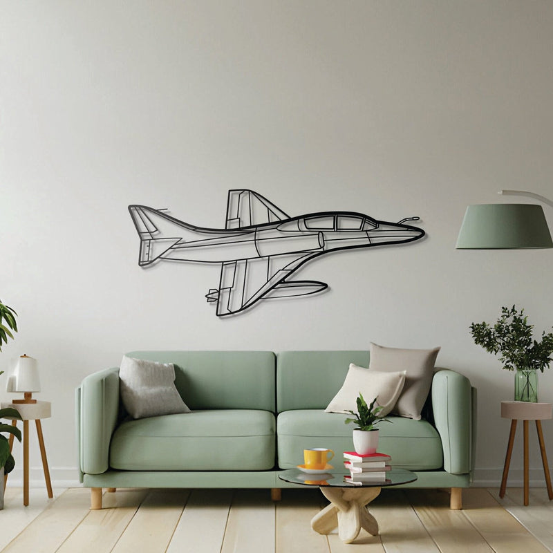 TA-4J Skyhawk Angle Metal Aircraft Wall Art - NCP0198