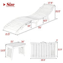 3 Pieces Folding Patio Eucalyptus Wood Lounge Chair Set with Foldable Side Table by LJGDeals