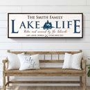 Personalized Lake Life Sign by Tailored Canvases