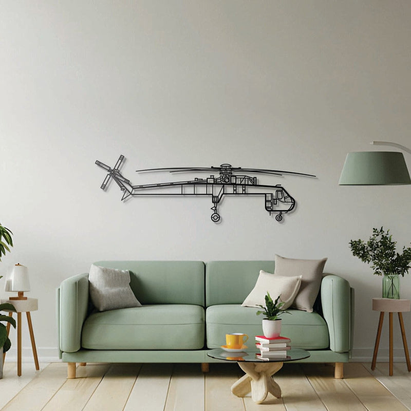 S-64 Skycrane Metal Aircraft Wall Art - NCP0491