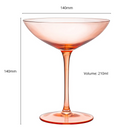 Champagne Coupes 12oz Colorful Champagne Glasses (2, Orange)
