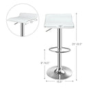 Set of 2 Adjustable PU Leather Backless Bar Stools by LJGDeals