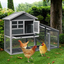 Wooden 56.5 Inch Length Rabbit Hutch with Pull out Tray and Ramp by LJGDeals