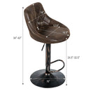 Set of 2 Adjustable Bar Stools with Backrest and Footrest by LJGDeals