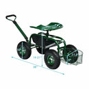Heavy Duty Garden Cart with Tool Tray and 360 Swivel Seat by LJGDeals