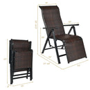Patio Back Adjustable Rattan Folding Lounge Recliner by LJGDeals