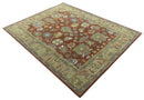 Rust And Beige Traditional Oushak Design Hand Tufted 8x10 Wool Area Rug by The Rug Decor
