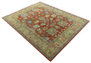 Custom Made Rust And Beige Traditional Oushak Design Hand Tufted 8x10 Wool Rug