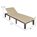 Outdoor Rattan Adjustable Cushioned Chaise by LJGDeals