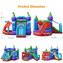 Kids Inflatable Bounce House Dragon Jumping Slide Bouncer Castle with 740W Blower by LJGDeals