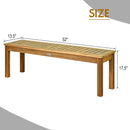 52 Inch Outdoor Acacia Wood Dining Bench Chair by LJGDeals