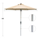 9 Feet Patio Outdoor Market Umbrella with Aluminum Pole without Weight Base by LJGDeals