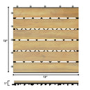 10 Pieces 12 x 12 Inch Acacia Wood Interlocking Tile Flooring by LJGDeals