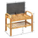 Shoe Rack Bench Bamboo with Storage Shelf-Natural by LJGDeals