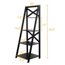 2 Pieces 4-Tier Wood Display Storage Bookshelf Set by DirectDeals