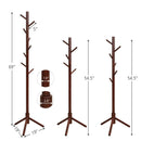 2 Heights Wooden Coat Rack with 8 Hooks by LJGDeals