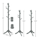 Adjustable Wooden Tree Coat Rack with 8 Hooks by DirectDeals