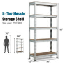 5-Tier Steel Shelving Unit Storage Shelves Heavy Duty Storage Rack-Silver by LJGDeals