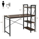 47.5 Inch Writing Study Computer Desk with 4-Tier Shelves by LJGDeals