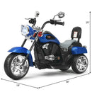 6V Powered Toddler 3-Wheel Motorbike Ride On Toy with Horn and Headlight-Black and White by LJGDeals