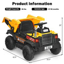 12V Battery Kids Ride On Dump Truck with Electric Bucket and Dump Bed-Yellow by LJGDeals