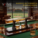 Baseball Bat Whiskey & Wine Decanter 4 Baseball Glasses (Standard Base)