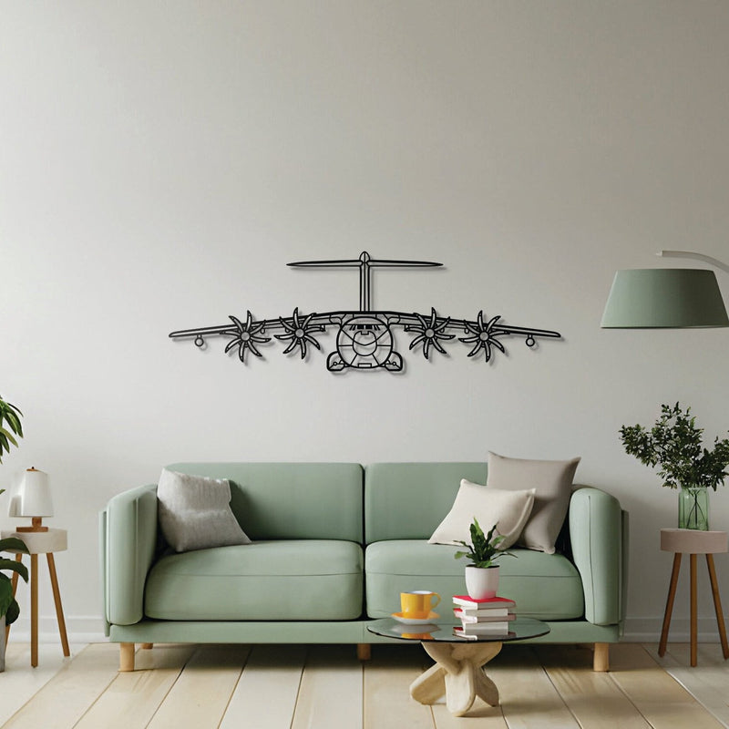 A400M Atlas Front Metal Aircraft Wall Art - NCP0022