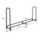 8 Feet Outdoor Steel Firewood Log Rack by LJGDeals