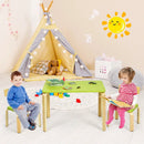 3 Piece Kids Wooden Activity Table and 2 Chairs Set by LJGDeals