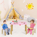 3 Piece Kids Wooden Activity Table and 2 Chairs Set