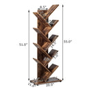 8-Tier Free Standing Tree Bookshelf-Coffee by LJGDeals