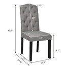 Set of 2 Tufted Upholstered Dining Chairs by LJGDeals