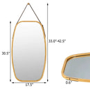 30 Inch Modern Rectangle Wall Hanging Framed Mirror by LJGDeals