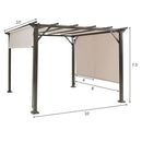 10 x 10 Feet Metal Frame Patio Furniture Shelter-Beige by LJGDeals