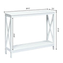 2-Tier Console X-Design Sofa Side Accent Table by LJGDeals