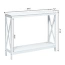 2-Tier Console X-Design Sofa Side Accent Table by DirectDeals